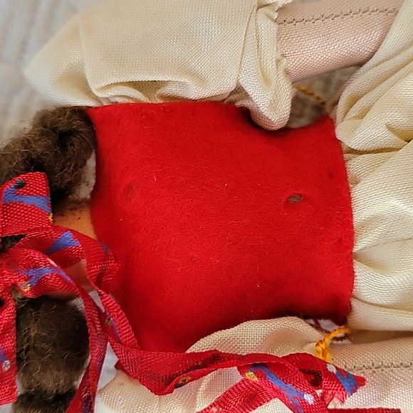 Antique Vintage Norway Couple Handmade Handpainted Cloth Dolls - Picture 7 of 10